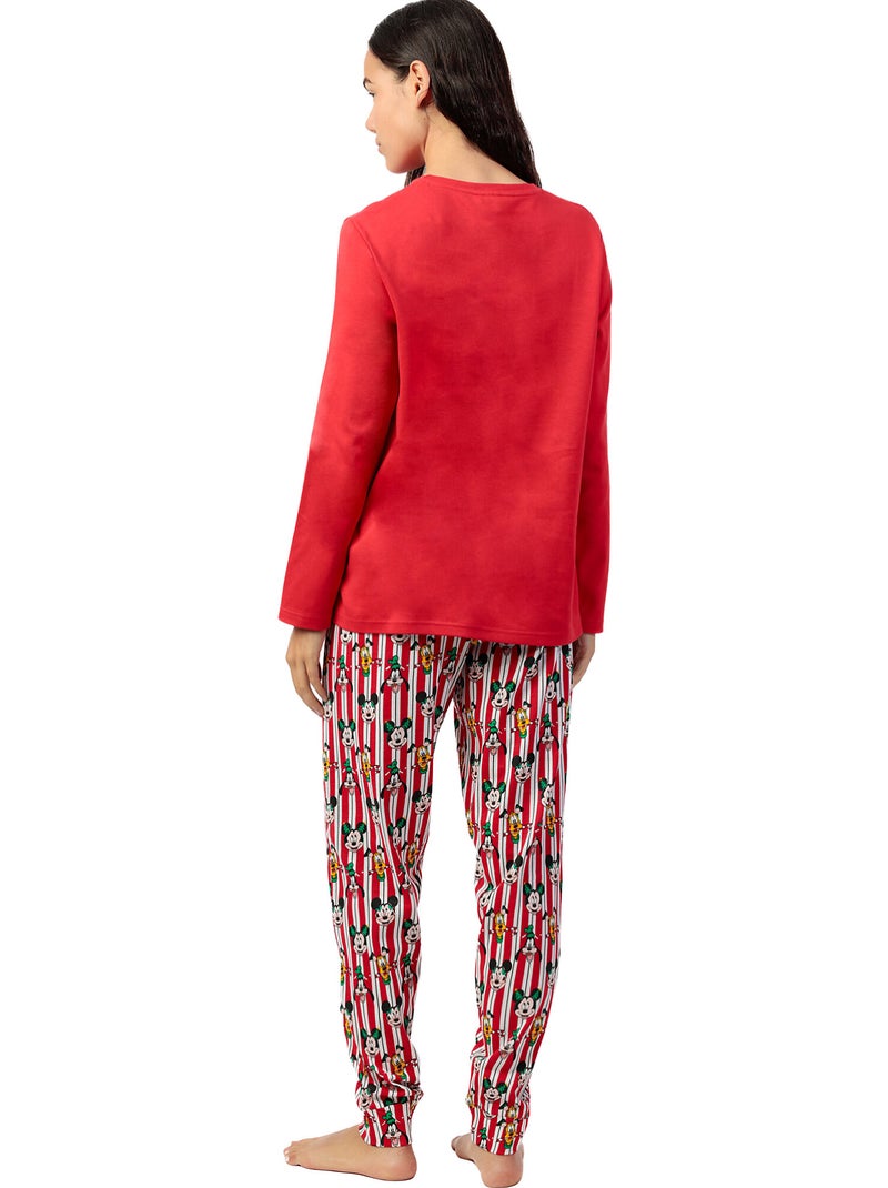 Pigiama a maniche lunghe Disney Party Friends da donna Rosso - Kiabi