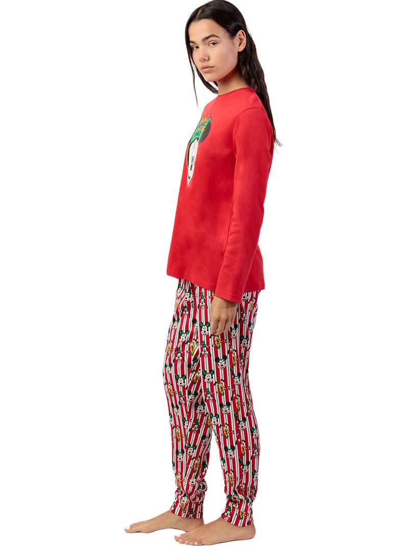 Pigiama a maniche lunghe Disney Party Friends da donna Rosso - Kiabi