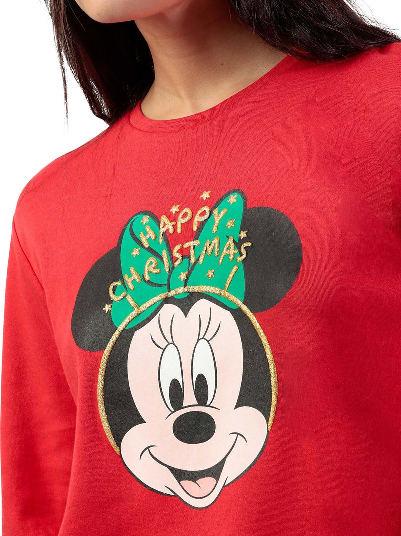 Pigiama a maniche lunghe Disney Party Friends da donna Rosso - Kiabi