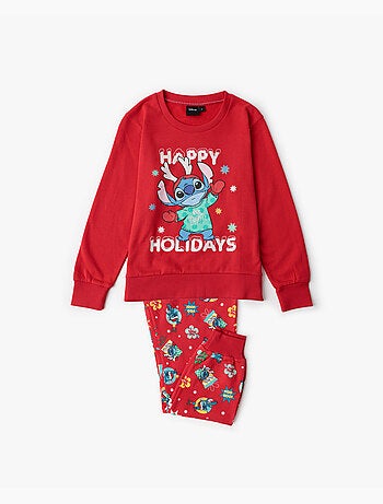 Pigiama a maniche lunghe Disney Stitch Happy Holidays per bambine