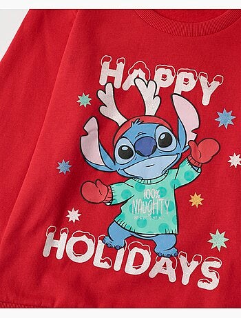 Pigiama a maniche lunghe Disney Stitch Happy Holidays per bambine
