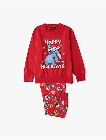 Pigiama a maniche lunghe Disney Stitch Happy Holidays per bambini