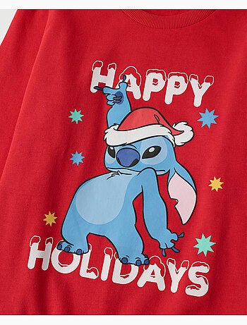 Pigiama a maniche lunghe Disney Stitch Happy Holidays per bambini