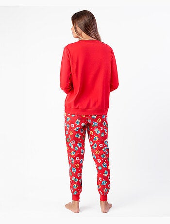 Pigiama a maniche lunghe Disney Stitch Happy Holidays per donna