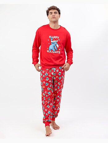 Pigiama a maniche lunghe Disney Stitch Happy Holidays per uomo