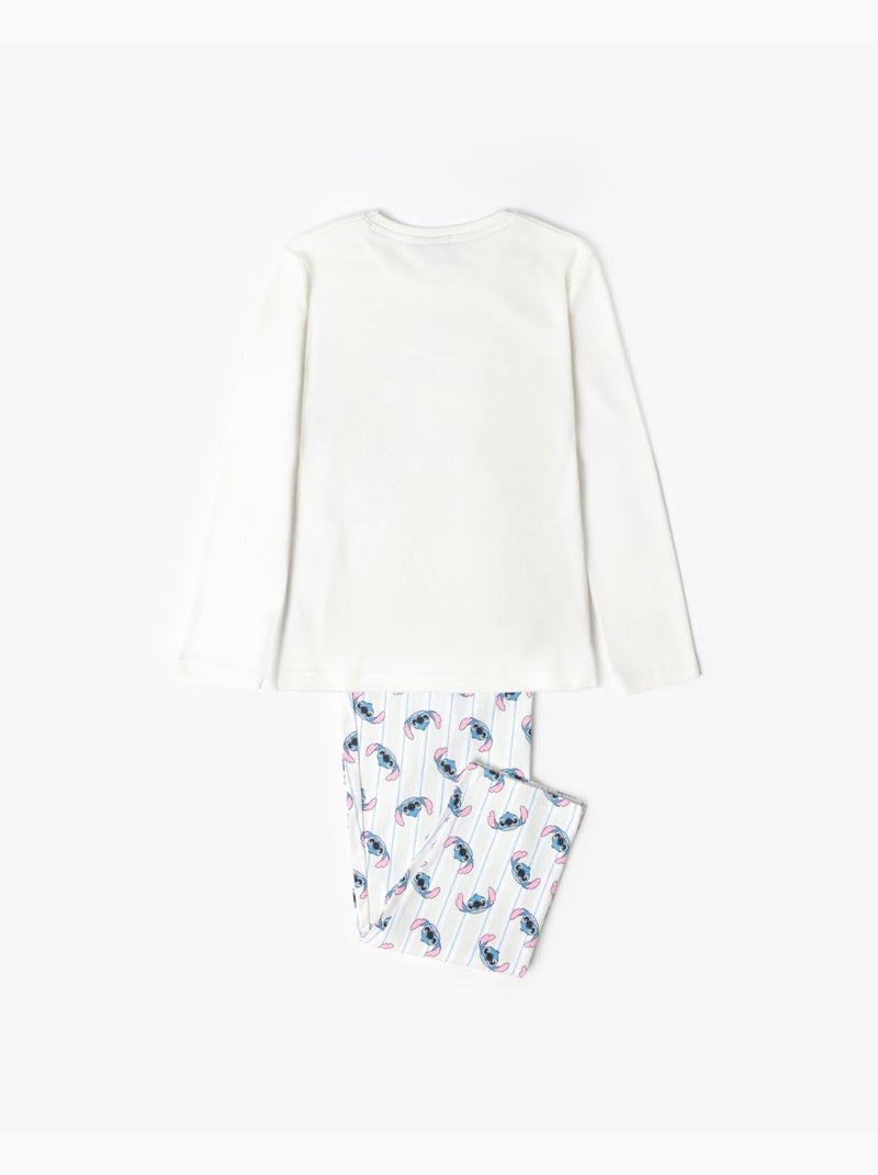 Pigiama a maniche lunghe DISNEY Stitch per bambine Menta - Kiabi