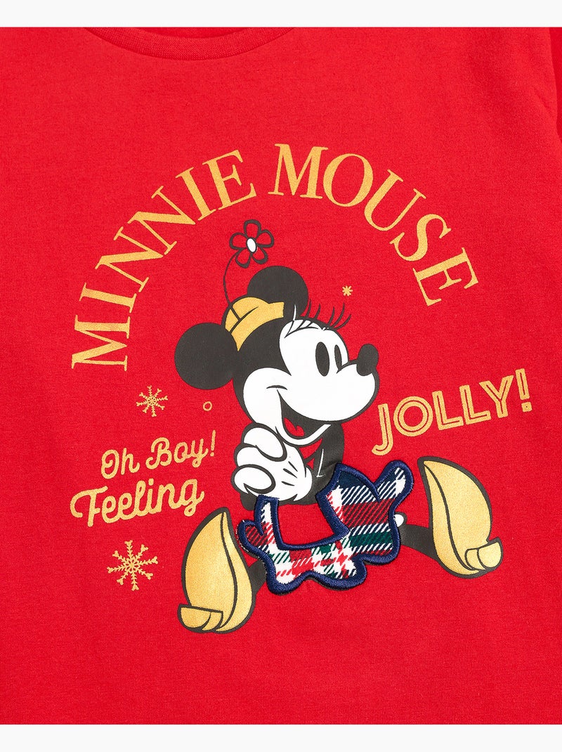 Pigiama a maniche lunghe Feeling Jolly per bambine DISNEY Rosso - Kiabi