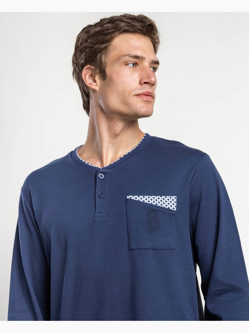 Pigiama a maniche lunghe Frostline da uomo ADMAS CLASSIC Blu marino - Kiabi