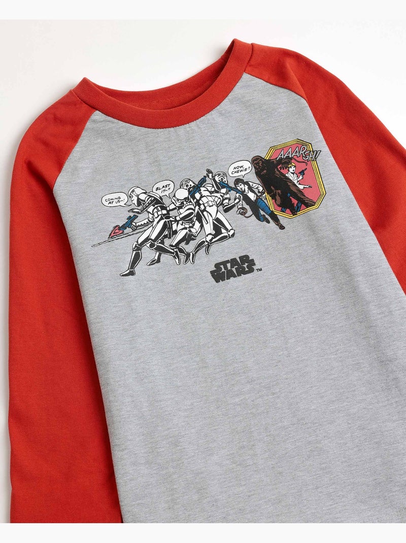 Pigiama a maniche lunghe grigio fumetto per ragazzi STAR WARS Grigio melangiato - Kiabi