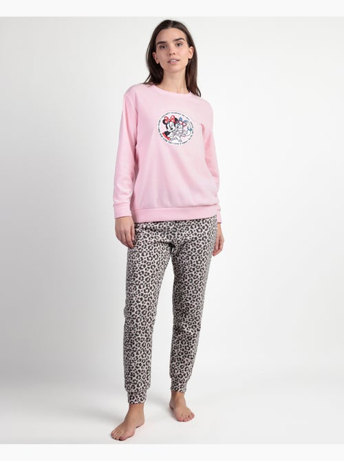 Pigiama a maniche lunghe in caldo tessuto Minnie da donna DISNEY - Kiabi Pigiama a maniche lunghe in caldo tessuto Minnie da donna DISNEY - Kiabi