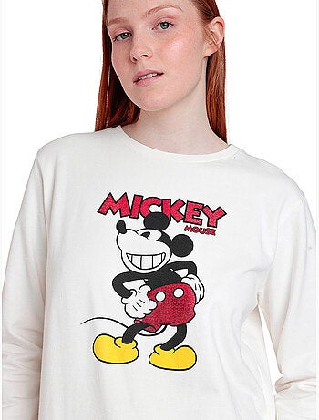 Pigiama a maniche lunghe in peluche DISNEY da donna, modello Topolino