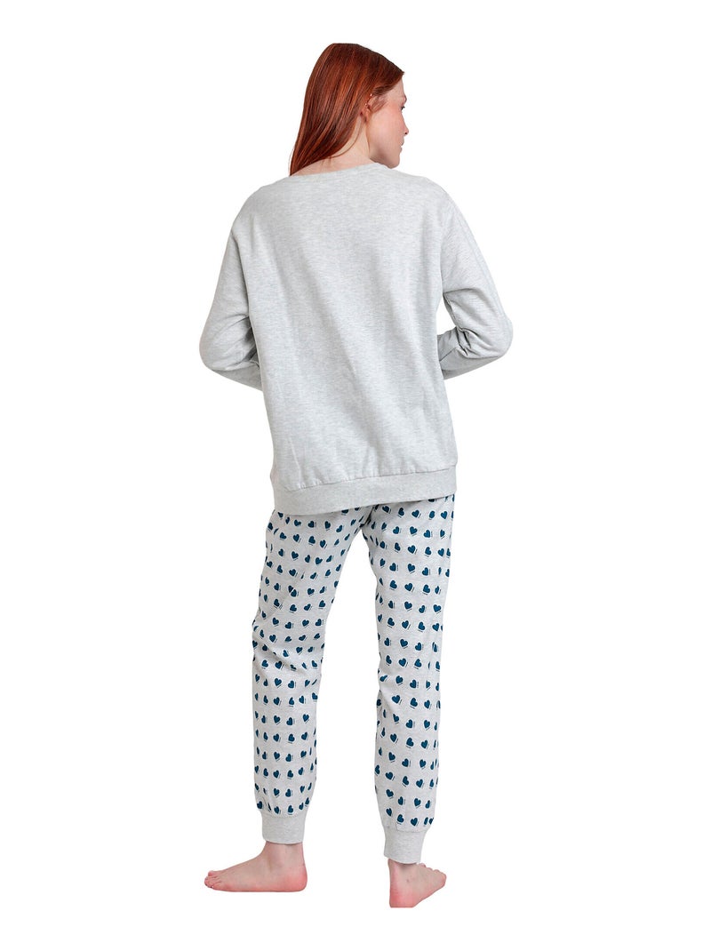 Pigiama a maniche lunghe in peluche DISNEY da donna You Make Me Love Grigio - Kiabi