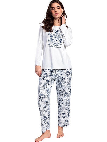 Pigiama a maniche lunghe in Toile De Jouy da donna ADMAS CLASSIC