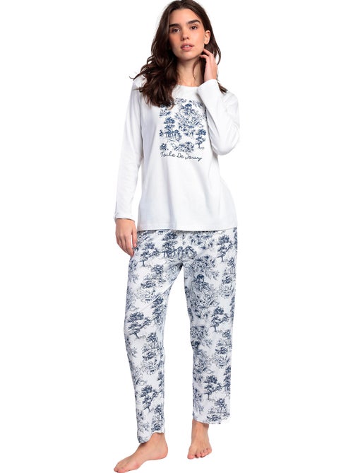 Pigiama a maniche lunghe in Toile De Jouy da donna ADMAS CLASSIC - Kiabi Pigiama a maniche lunghe in Toile De Jouy da donna ADMAS CLASSIC - Kiabi