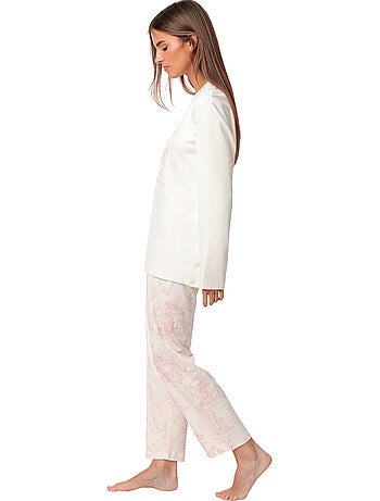 Pigiama a maniche lunghe in Toile De Jouy da donna ADMAS CLASSIC