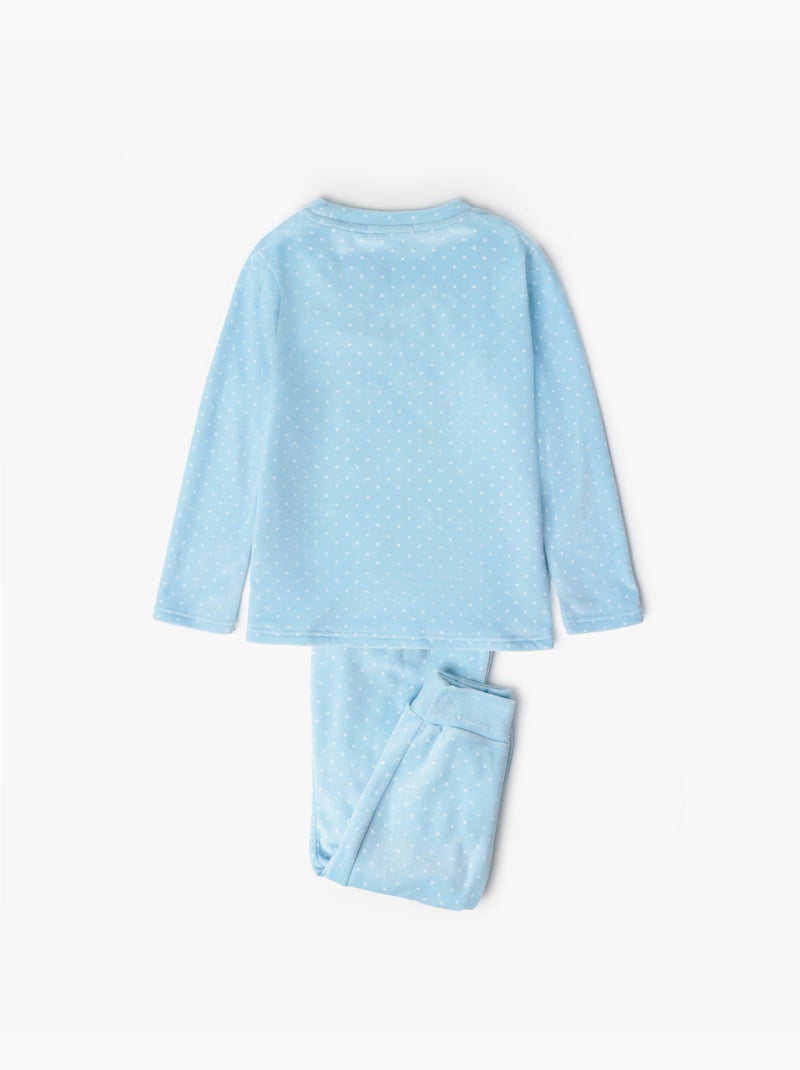 Pigiama a maniche lunghe in velluto con dolce anatroccolo ADMAS per bambine Blu - Kiabi
