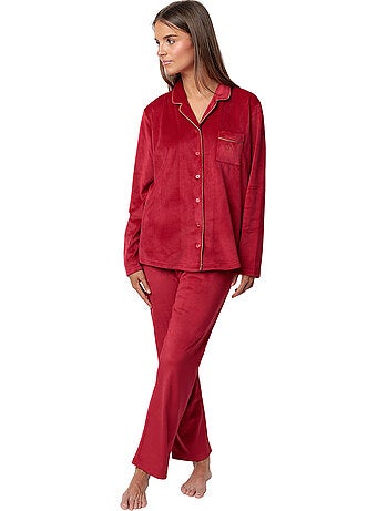 Pigiama a maniche lunghe in velluto di lusso con maniche aperte da donna ADMAS CLASSIC