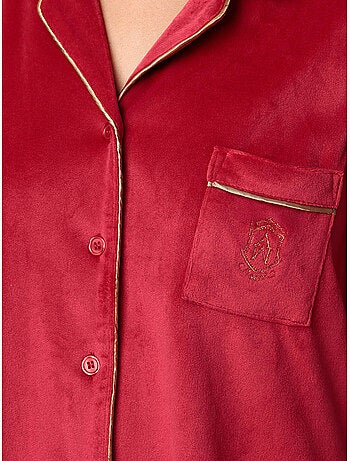 Pigiama a maniche lunghe in velluto di lusso con maniche aperte da donna ADMAS CLASSIC