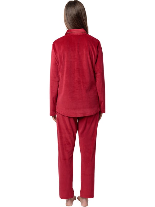 Pigiama a maniche lunghe in velluto di lusso con maniche aperte da donna ADMAS CLASSIC - Kiabi Pigiama a maniche lunghe in velluto di lusso con maniche aperte da donna ADMAS CLASSIC - Kiabi