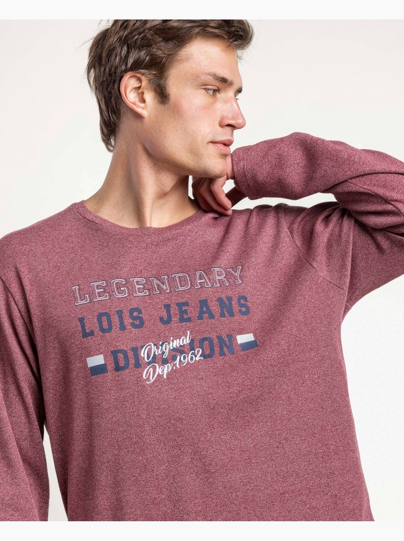Pigiama a maniche lunghe leggendario LOIS per uomo Bordeaux - Kiabi