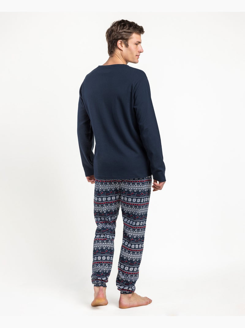 Pigiama a maniche lunghe Lou Lou Cold da uomo ADMAS Blu marino - Kiabi