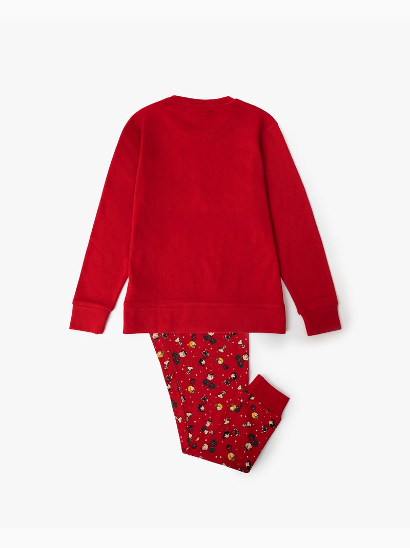 Pigiama a maniche lunghe PEANUTS HoHo Mood per ragazza Rosso - Kiabi