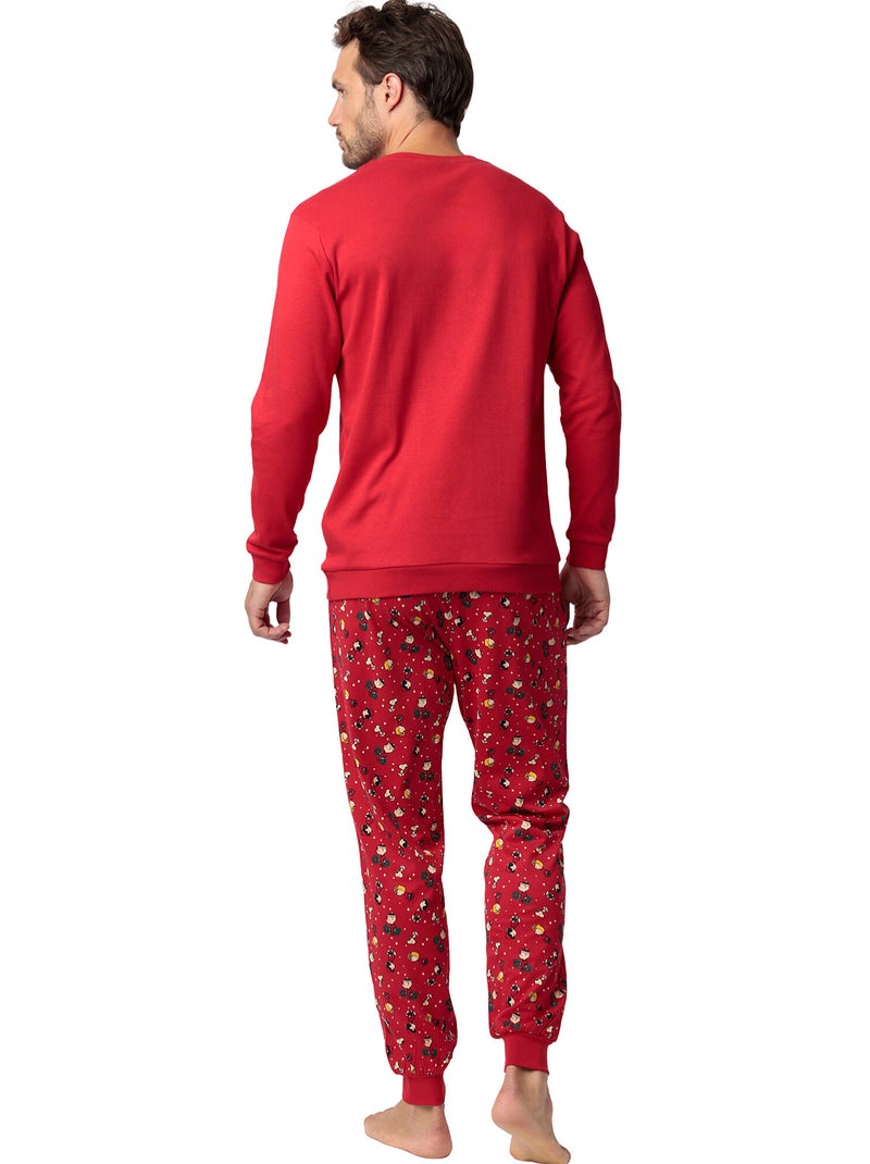 Pigiama a maniche lunghe PEANUTS HoHo Mood per uomo Rosso - Kiabi