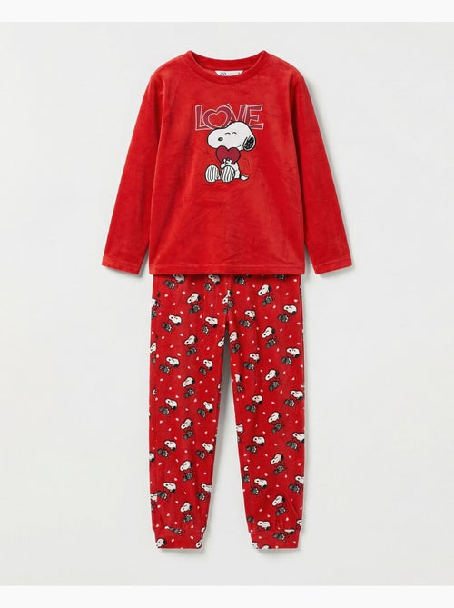 Pigiama a maniche lunghe PEANUTS Love Snoopy per bambine - Kiabi