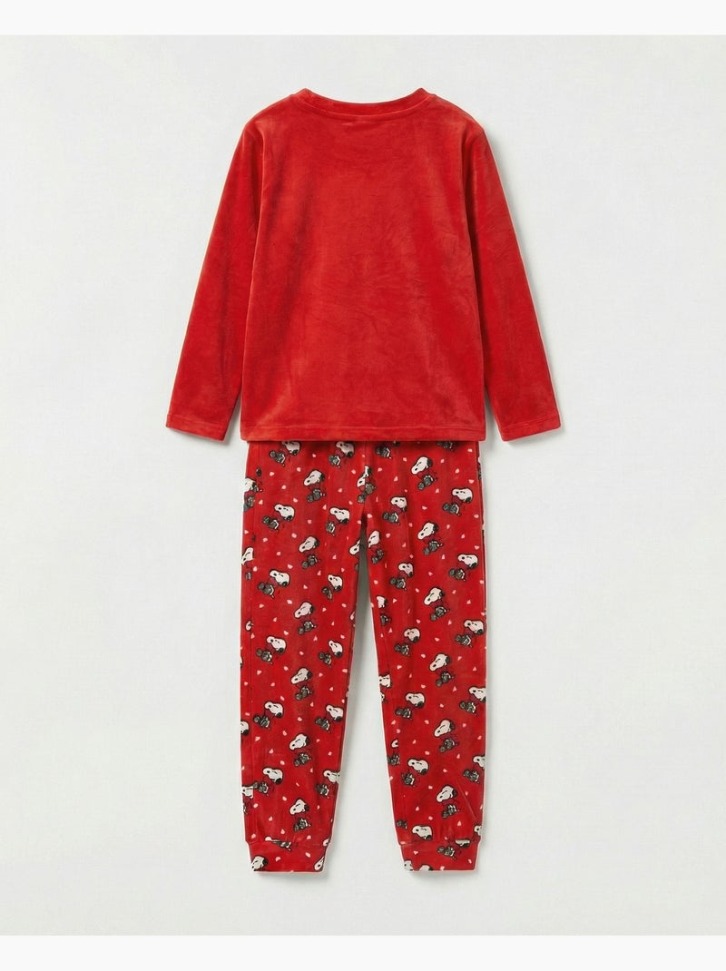 Pigiama a maniche lunghe PEANUTS Love Snoopy per bambine Rosso - Kiabi