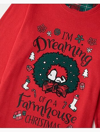 Pigiama a maniche lunghe PEANUTS Reindeer Crossing per bambine
