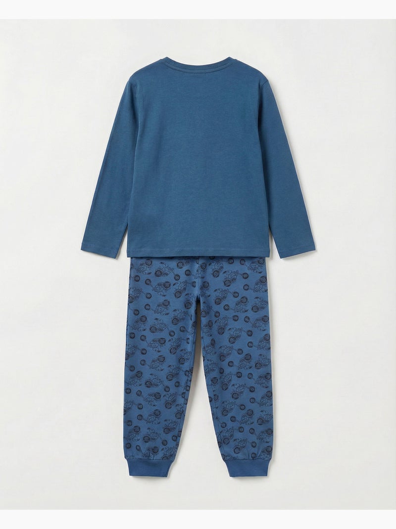 Pigiama a maniche lunghe PEANUTS Speed Club per ragazzi Blu denim - Kiabi