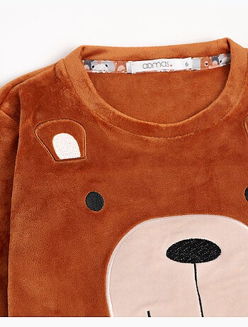 Pigiama a maniche lunghe per bambine ADMAS Velvet Bear Family