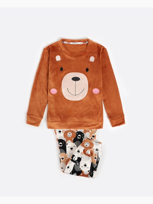 Pigiama a maniche lunghe per bambine ADMAS Velvet Bear Family - Kiabi Pigiama a maniche lunghe per bambine ADMAS Velvet Bear Family - Kiabi