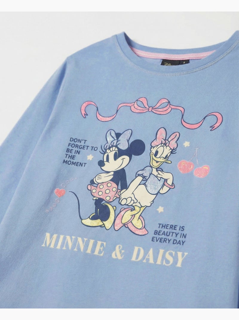 Pigiama a maniche lunghe per bambine DISNEY Coquette Friends Blu - Kiabi