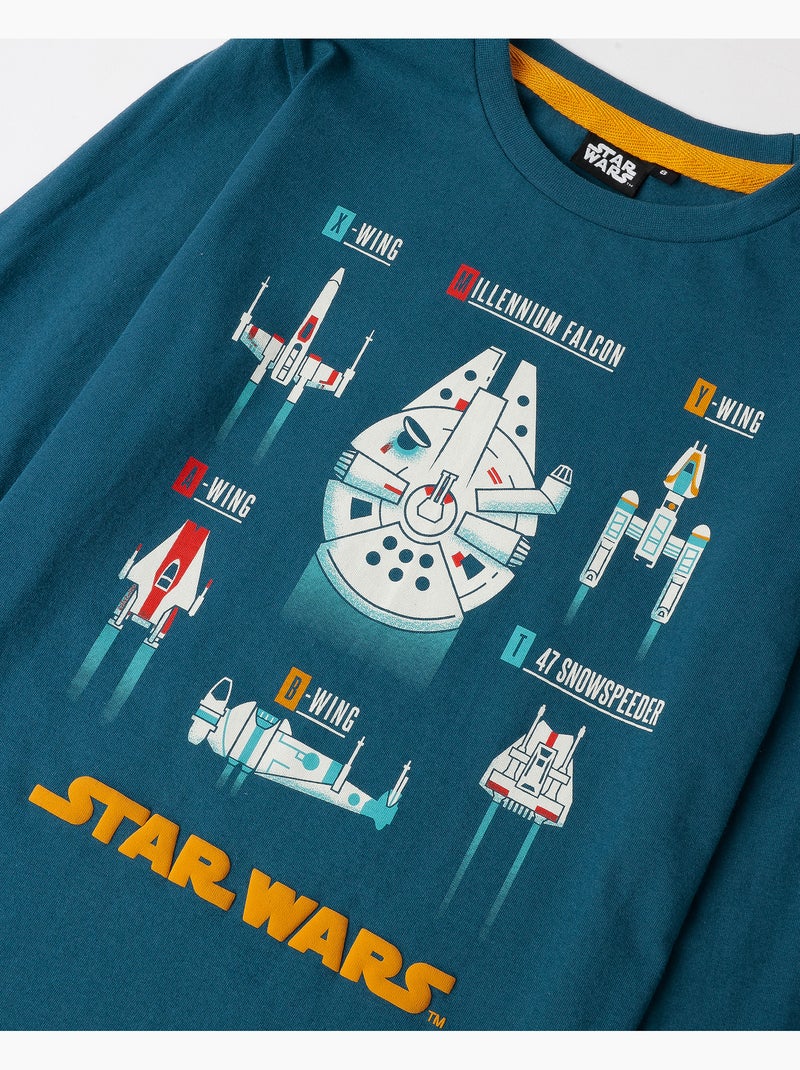 Pigiama a maniche lunghe per bambini STAR WARS Spaceship Blu marino - Kiabi