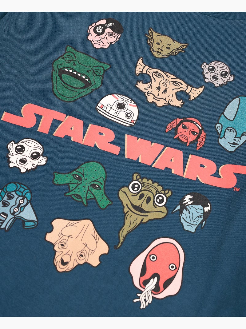 Pigiama a maniche lunghe per ragazzi STAR WARS Alien Species Blu denim - Kiabi