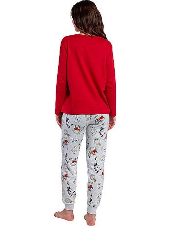 Pigiama a maniche lunghe rosso Alice nel paese delle meraviglie DISNEY da donna
