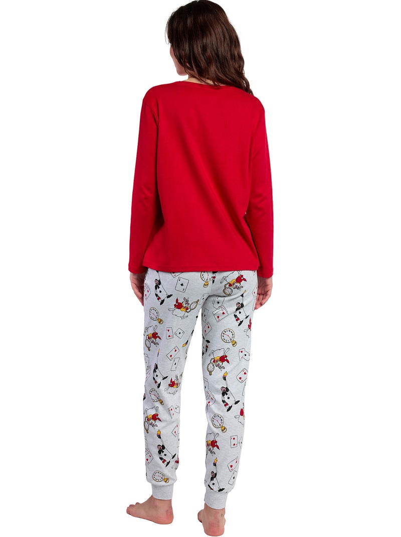 Pigiama a maniche lunghe rosso Alice nel paese delle meraviglie DISNEY da donna Rosso - Kiabi