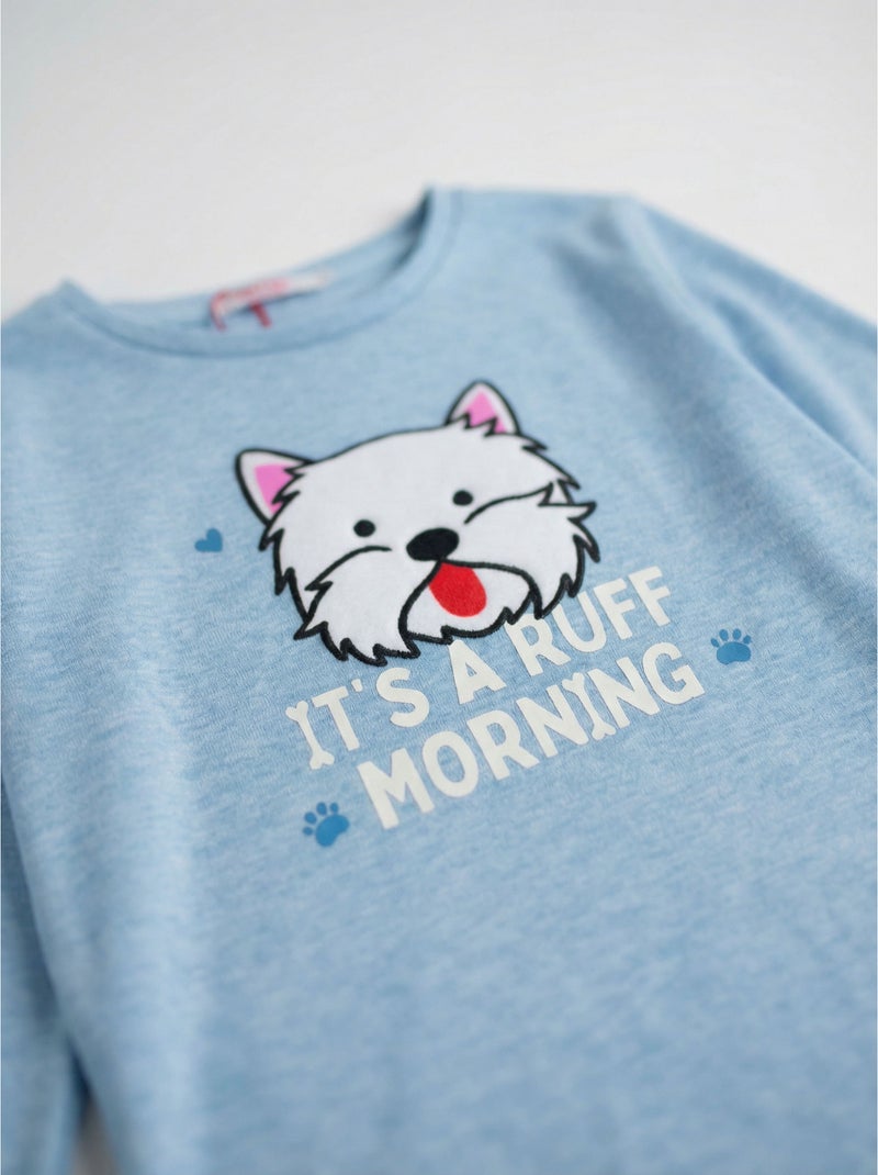 Pigiama a maniche lunghe Ruff Morning per ragazze ADMAS Blu - Kiabi