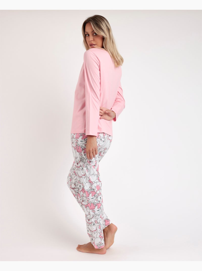 Pigiama a maniche lunghe Sleepy Marie da donna DISNEY Rosa - Kiabi