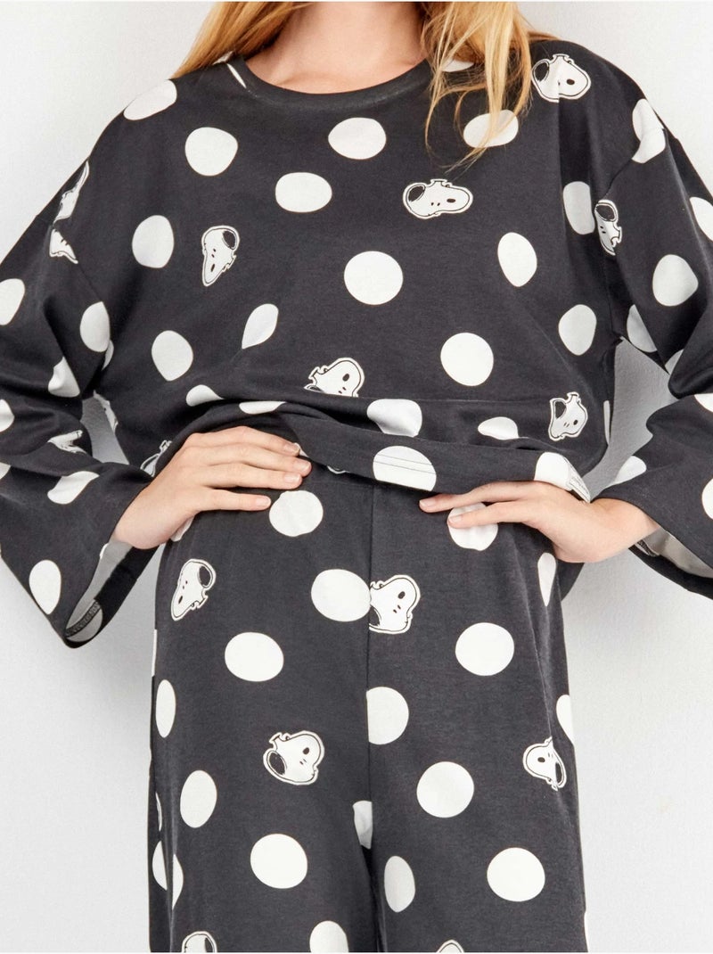 Pigiama a pois maxi snoopy Multicolore - Kiabi
