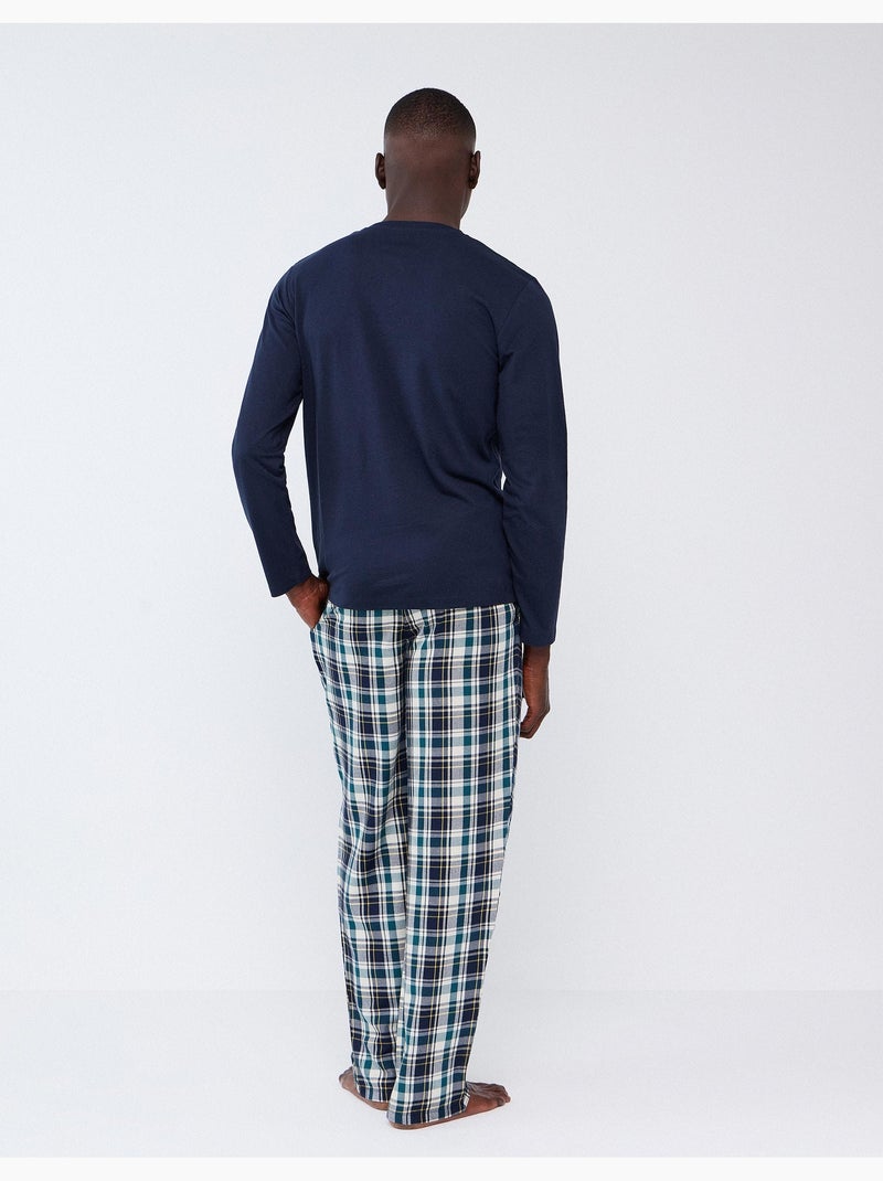 Pigiama a quadri, mo fashion Blu - Kiabi