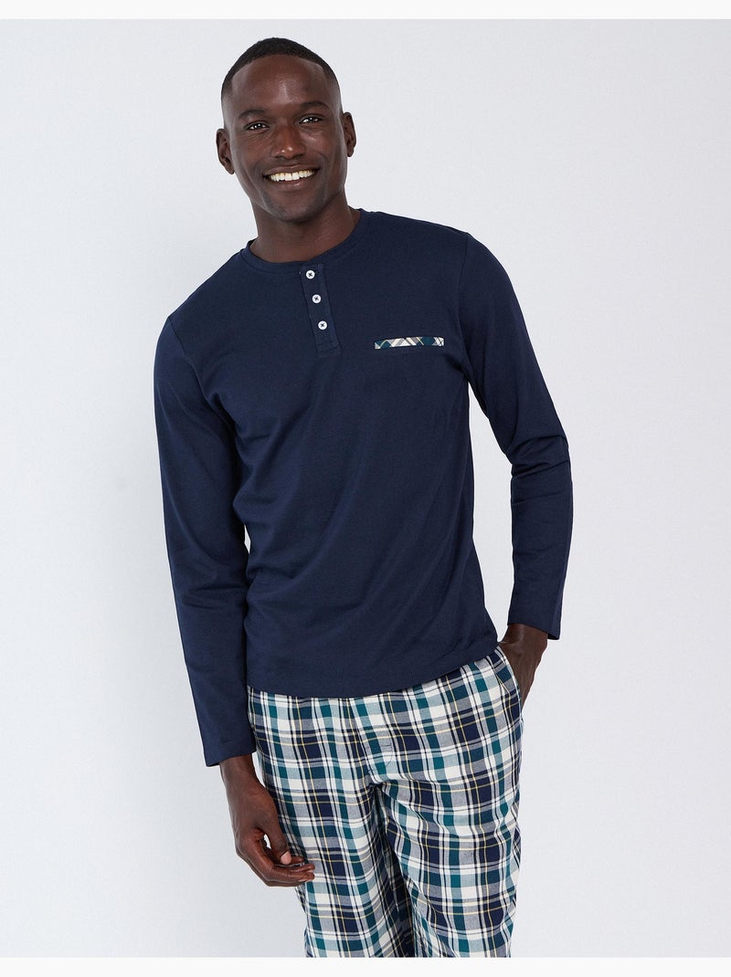 Pigiama a quadri, mo fashion Blu - Kiabi