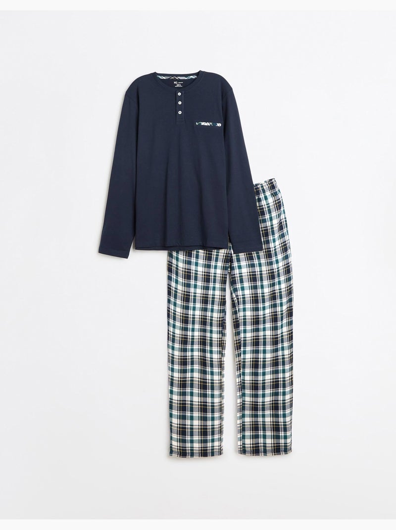 Pigiama a quadri, mo fashion Blu - Kiabi