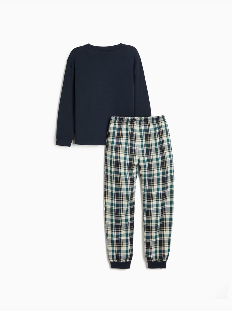 Pigiama a quadri, mo fashion Blu - Kiabi