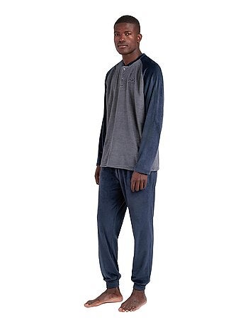 Pigiama a righe basic in velluto a maniche lunghe da uomo ADMAS MAGNIFIC
