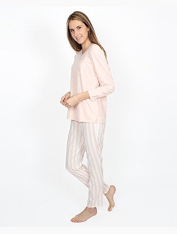 Pigiama a righe classiche a maniche lunghe da donna ADMAS CLASSIC