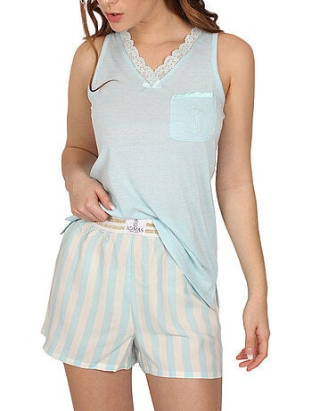Pigiama a righe classiche da donna ADMAS CLASSIC con spalline