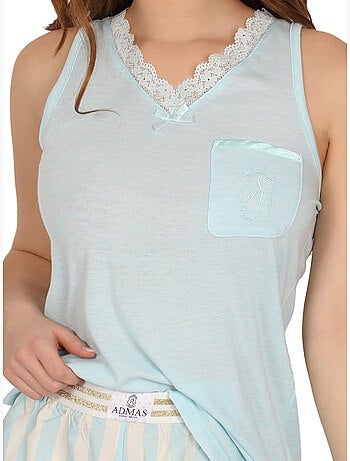 Pigiama a righe classiche da donna ADMAS CLASSIC con spalline