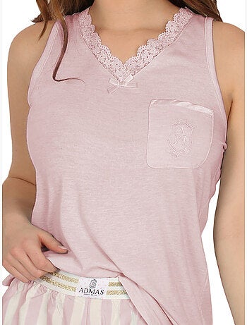 Pigiama a righe classiche da donna ADMAS CLASSIC con spalline